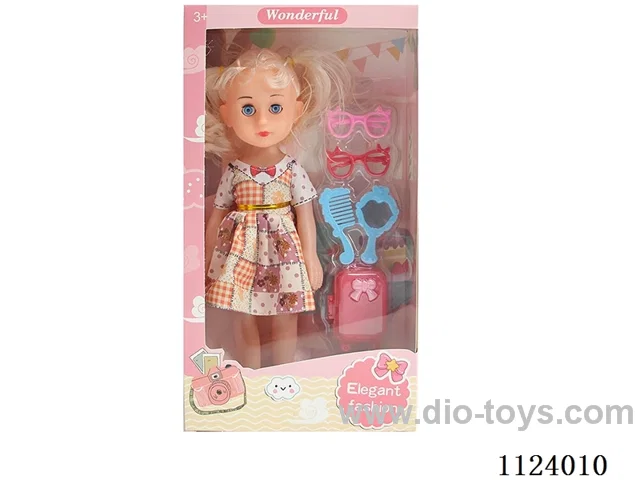 14 "30 cm 5 joint doll + mirror + comb mirror + luggage mixed