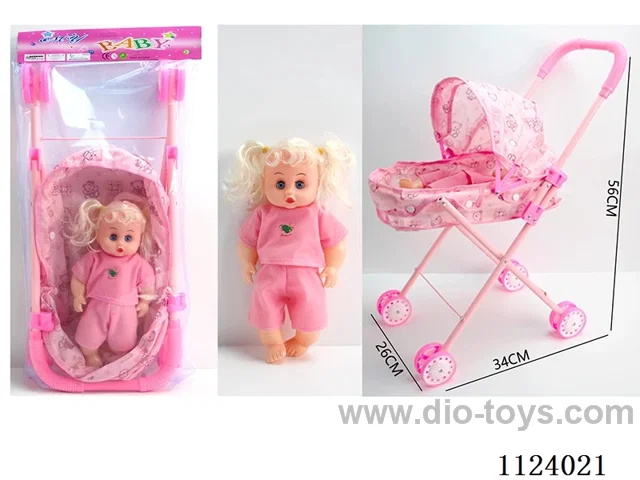 14 "25 cm 5 joint doll + iron trolley mixed