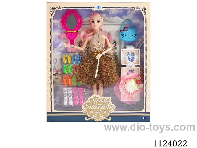 11 "27 cm 11-joint Barbie doll + accessories (multiple mixed)