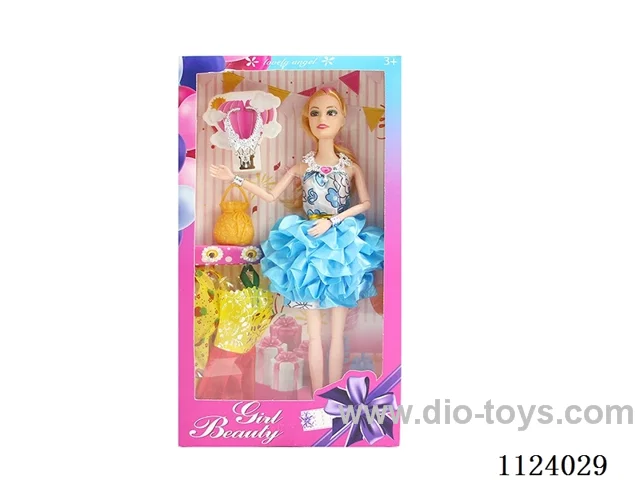 11 "28cm 11-joint Barbie doll + clothes + bag + necklace (multiple mixed)