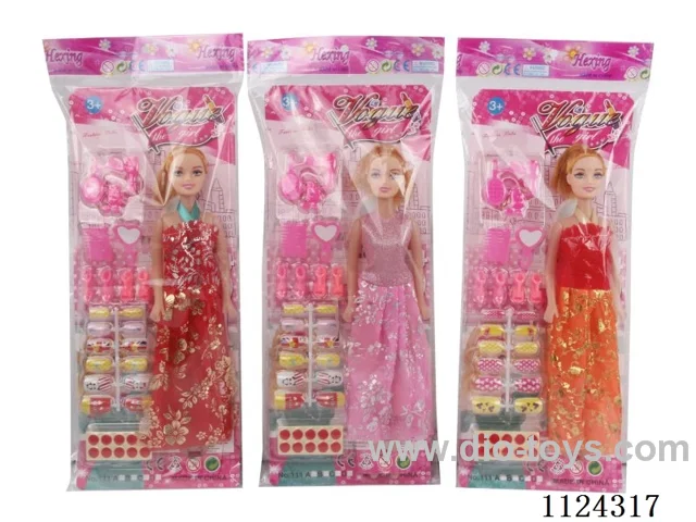 11 "bare Barbie with accessories OPP bag