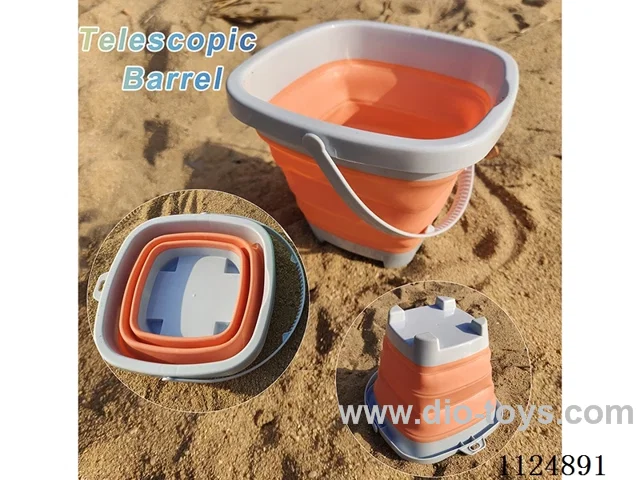Orange folding bucket 1.5L-2L