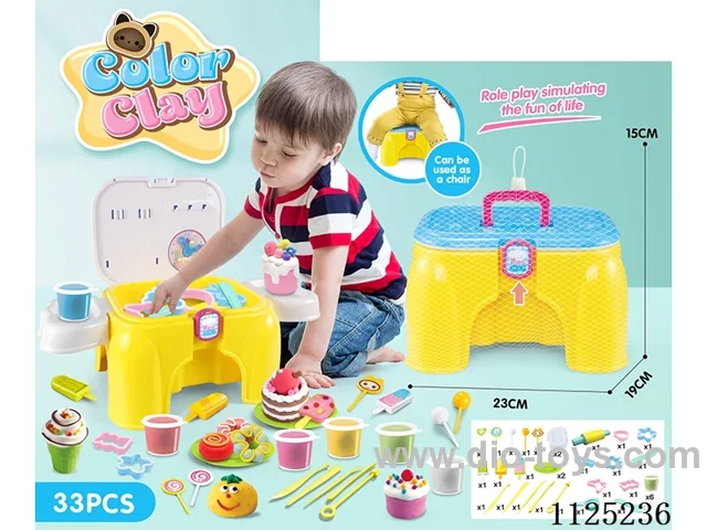 Storage chair color clay DIY33PCS