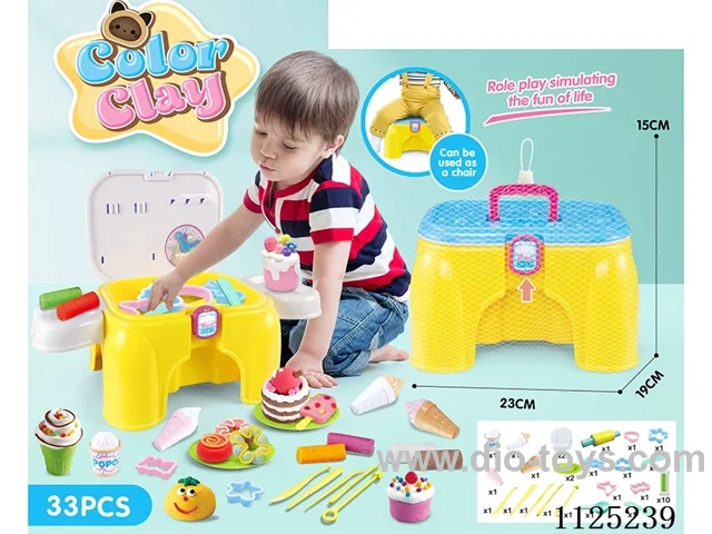 Storage chair color clay DIY33PCS