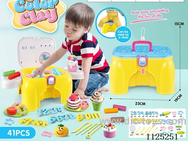 Storage chair color clay DIY41PCS