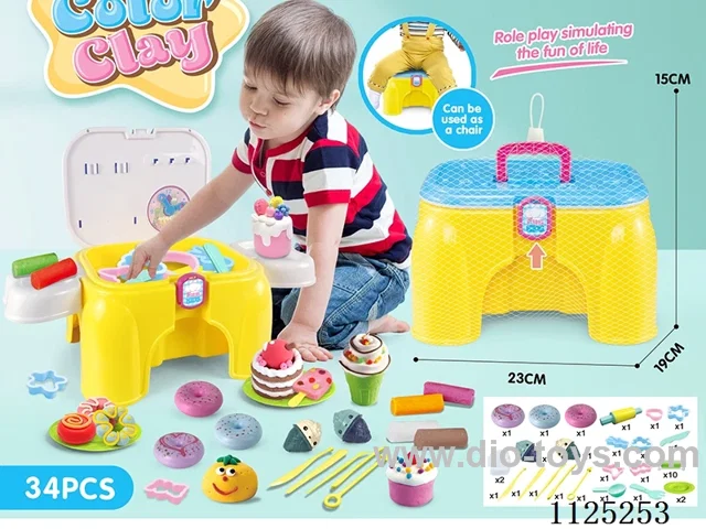 Chair color clay DIY34PCS