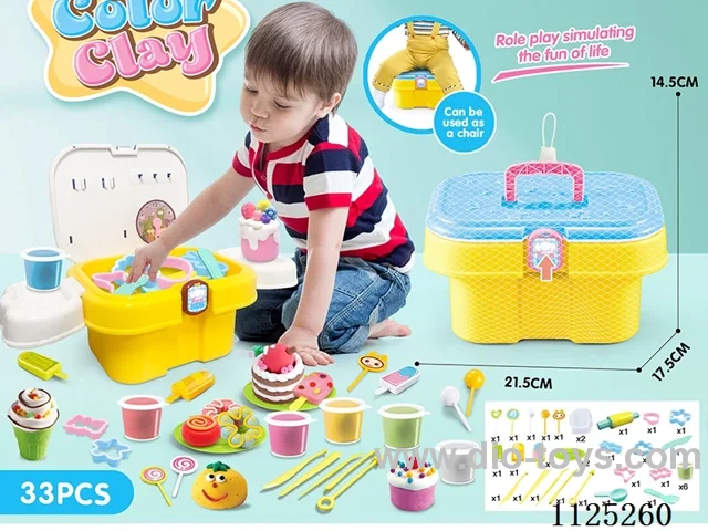 Storage bucket color mud DIY33PCS