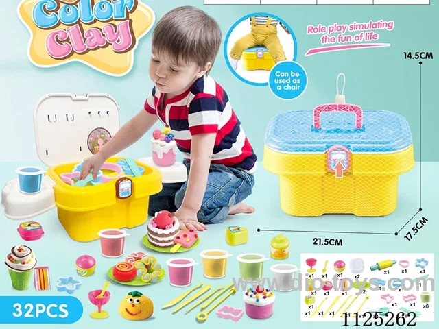 Storage bucket color clay DIY32PCS