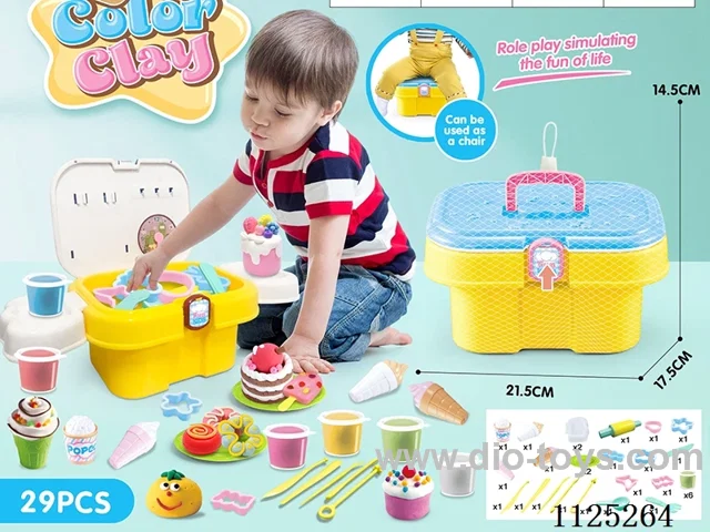Storage bucket color mud DIY29PCS