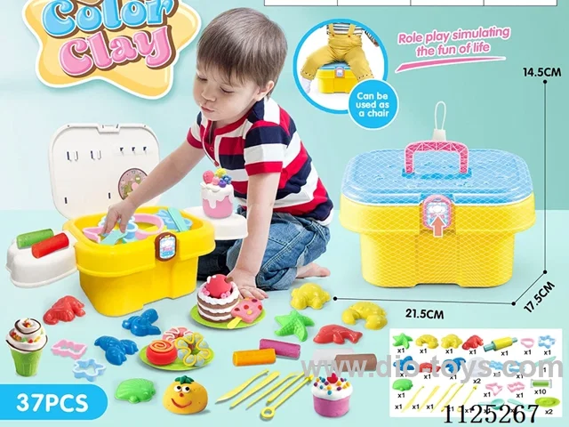 Storage bucket color clay DIY37PCS
