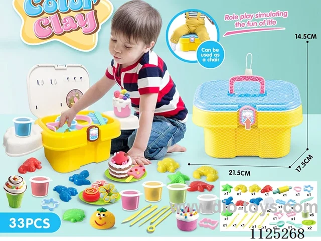 Storage bucket color mud DIY33PCS