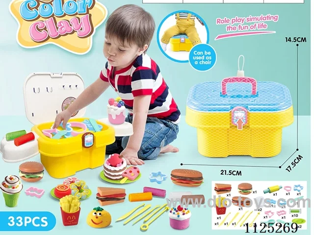 Storage bucket color mud DIY33PCS