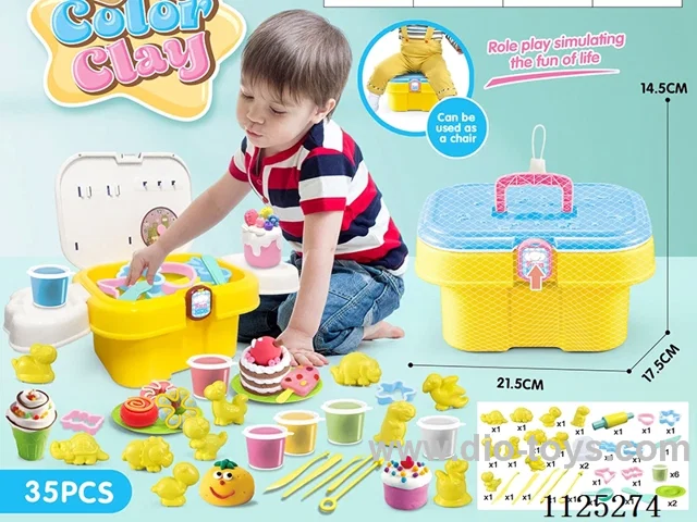 Storage bucket color clay DIY35PCS