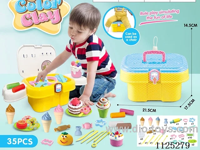 Storage bucket color clay DIY35PCS