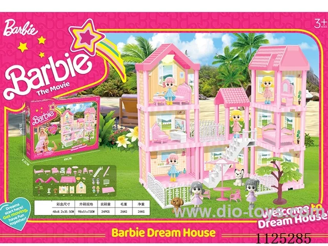 DIY villa with doll *6 double light included AG13*4 136PCS