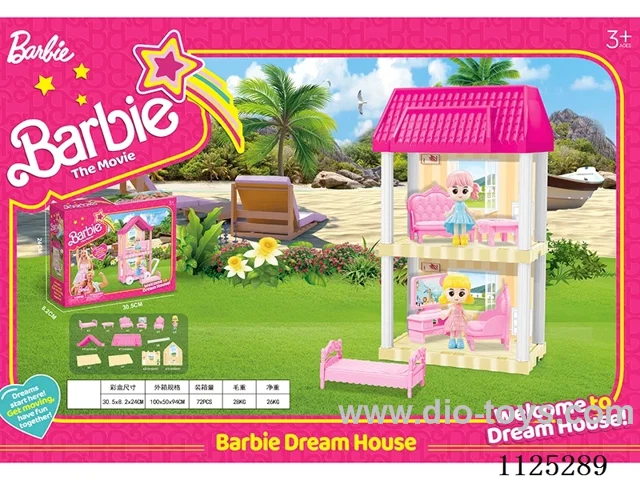 DIY villa with doll and furniture 37PCS