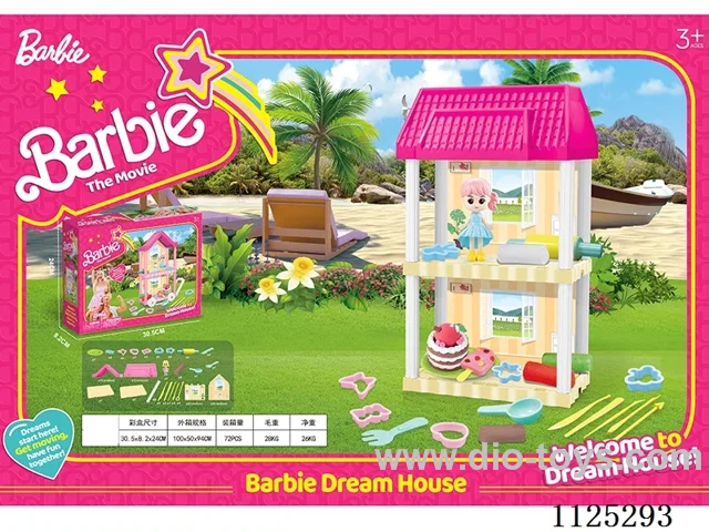 DIY villa with doll and color clay 44PCS