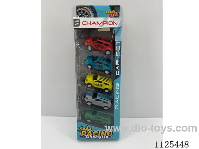 5PCS pull-back iron cars