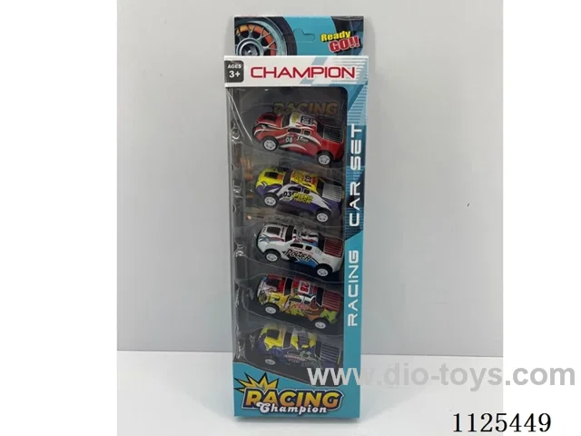 5PCS pull-back iron cars