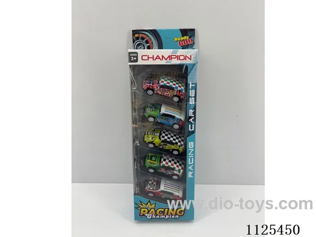5PCS pull-back iron cars
