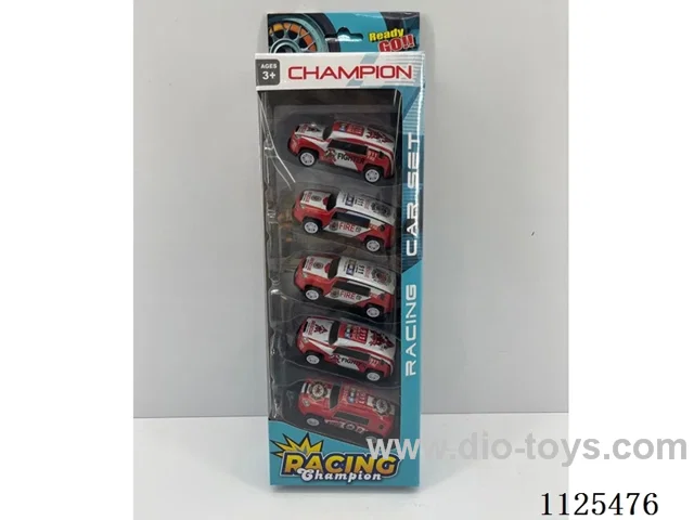 5PCS pull-back iron cars