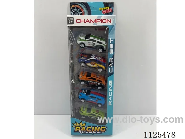 5PCS pull-back iron cars