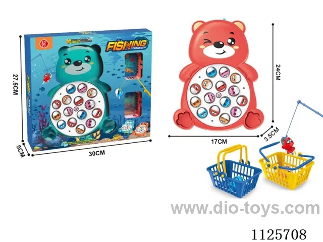 Electric Cartoon Bear Fishing 2*AA battery (with music)