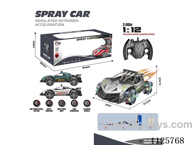 2.4G 1:12 6ch rc car with spray