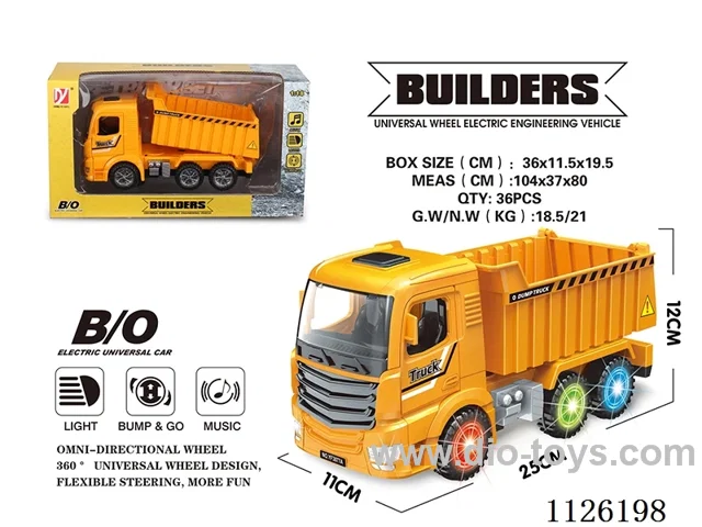 B/O universal light music dump truck