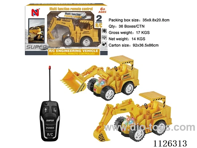 (GCC) 2-ch rc engineering vehicle not included battery/forward/backward/left rotation/light