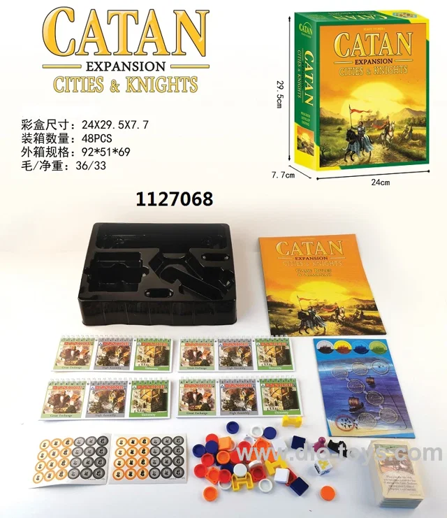 CATAN EXPANSION CITIES & KNIGHTS IN COLOR BOX