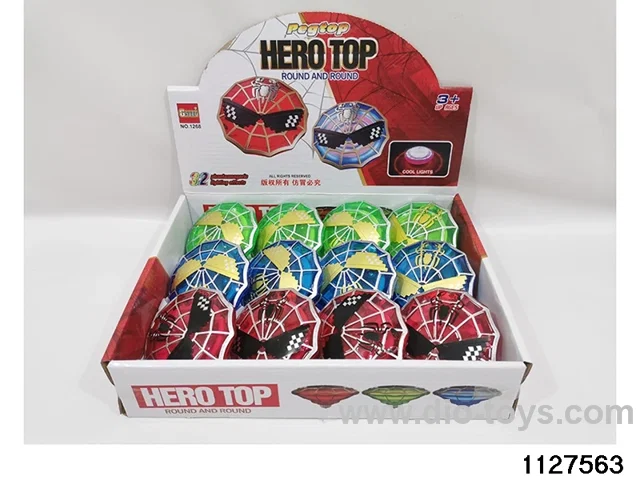 Colourful Flashing Spider Gyro (12pcs)