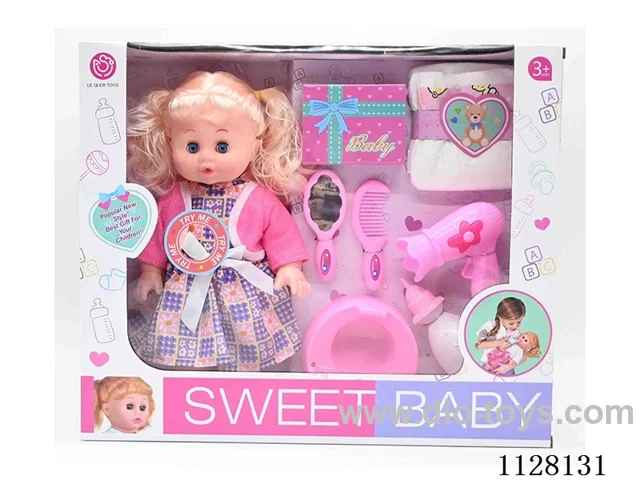 14-inch doll/Accessories / 6-sound IC/ Water urination function/Pack 3 AG13