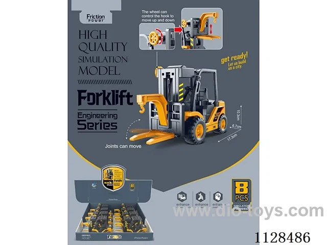 Simulation model forklift engineering series (8pcs)