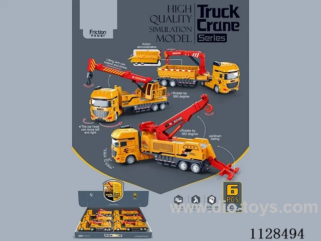 Simulation model inertia engineering truck series (6pcs)