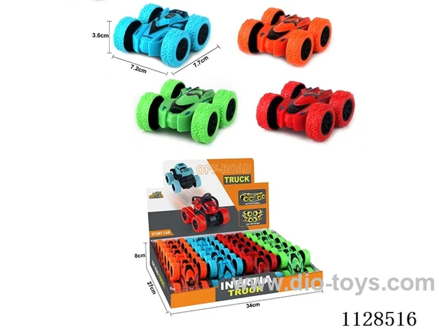 Dual Inertia Stunt Tumbling Double Sided Car (Pack of 24)