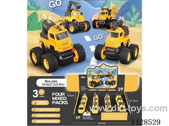 Inertia cross-country engineering vehicle (12pcs/display box)