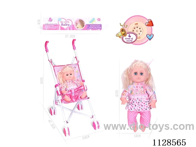 31CM/14 inch female doll with iron trolley with IC (package AG13*3pcs)