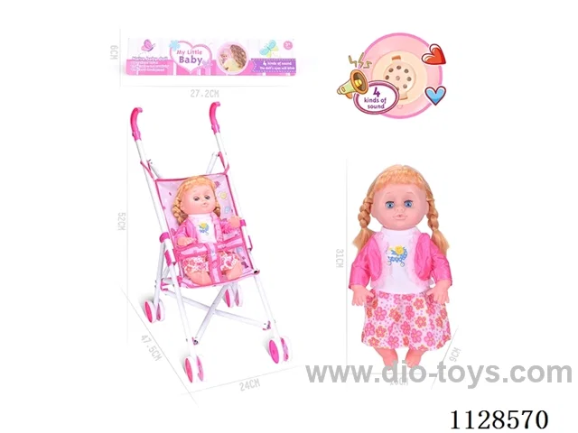31CM/14 inch female doll with iron trolley with IC (package AG13*3pcs)