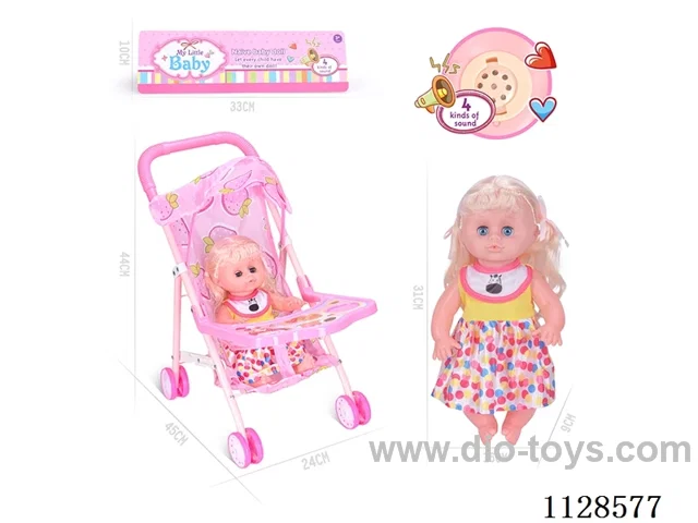 31CM/14 inch female doll with iron trolley with IC (package AG13*3pcs)