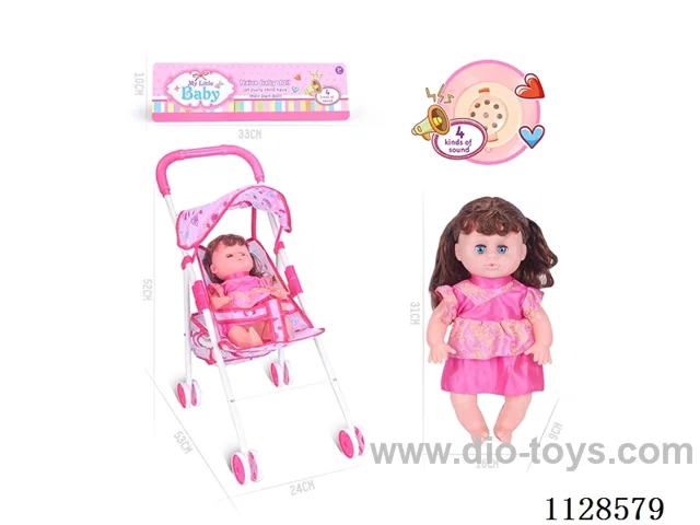 31CM/14 inch female doll with iron trolley with IC (package AG13*3pcs)
