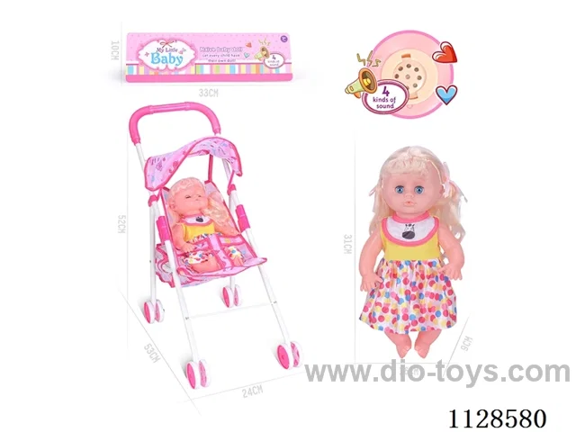 31CM/14 inch female doll with iron trolley with IC (package AG13*3pcs)