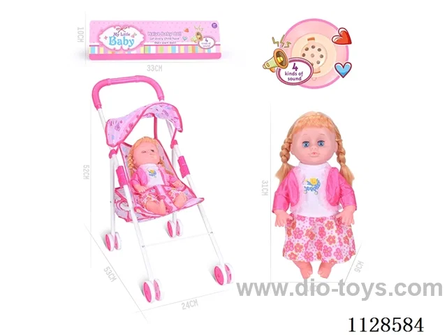 31CM/14 inch female doll with iron trolley with IC (package AG13*3pcs)