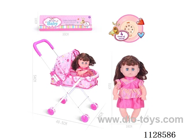31CM/14 inch female doll with iron trolley with IC (package AG13*3pcs)