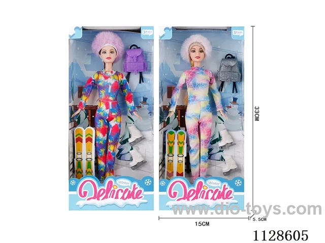 11.5″ Ski Theme Barbie Set (2 Mixed)