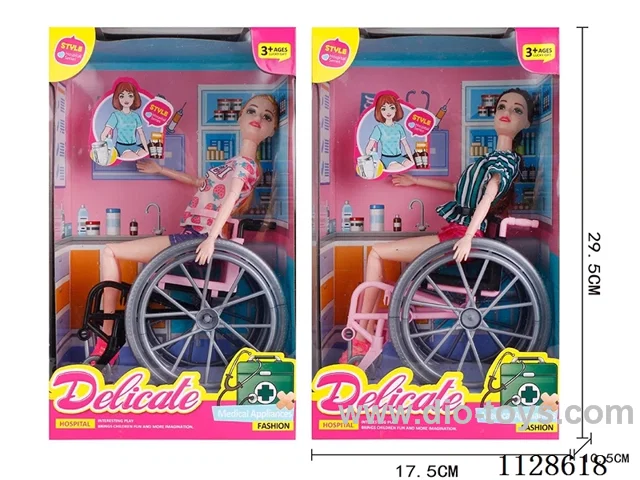 11.5″ Barbie Female Doll Wheelchair Medical Care Series 2 Mixed Packs
