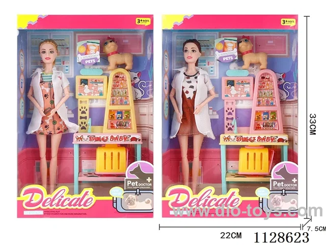 11.5″ Barbie, Pet Caregiver Theme (2 Mixed Packs)