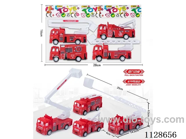 4 pullback fire truck (each joint can be movable)