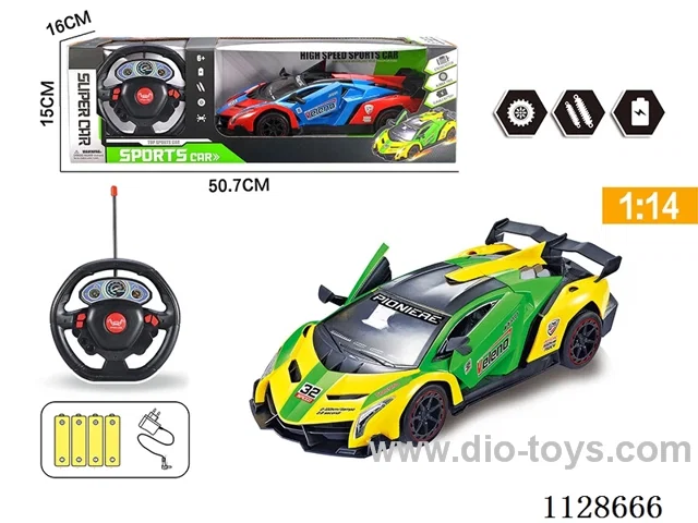 1:14 Poison 5-Way Auto Open Door RC Racing Car(With Steering Wheel Remote Controller.) With charging. with 4AA rechargeable battery)