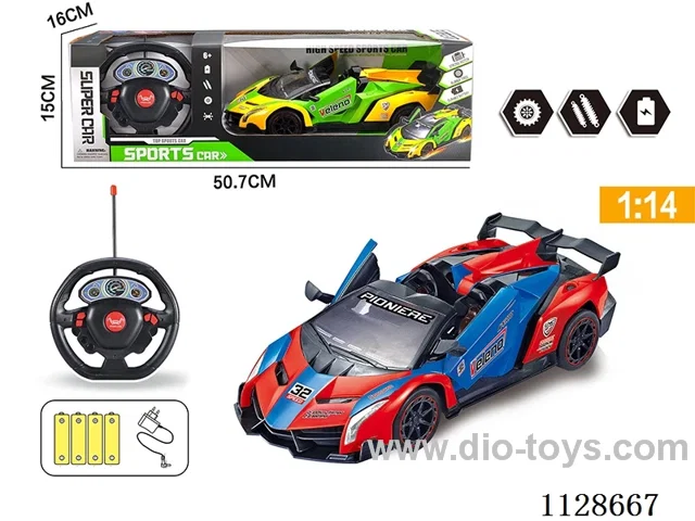1:14 Poison Convertible 5-Way Automatic Door Opener R/C Racing Car(With Steering Wheel Remote Control.) With rechargeable. With 4AA rechargeable battery)